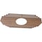 Ekena Millwork Chrysler Wood Fretwork Pierced Ceiling Medallion, Walnut, 28"W x 14"H x 7 3/8"ID x 3/8"T CMWP28X14X0375CSWA - alternate 4